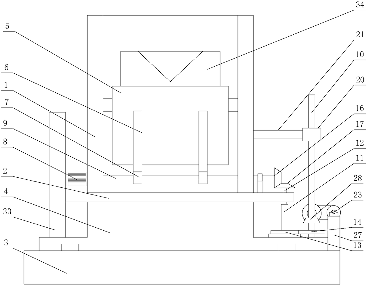 Automatic movement type ladle pouring device