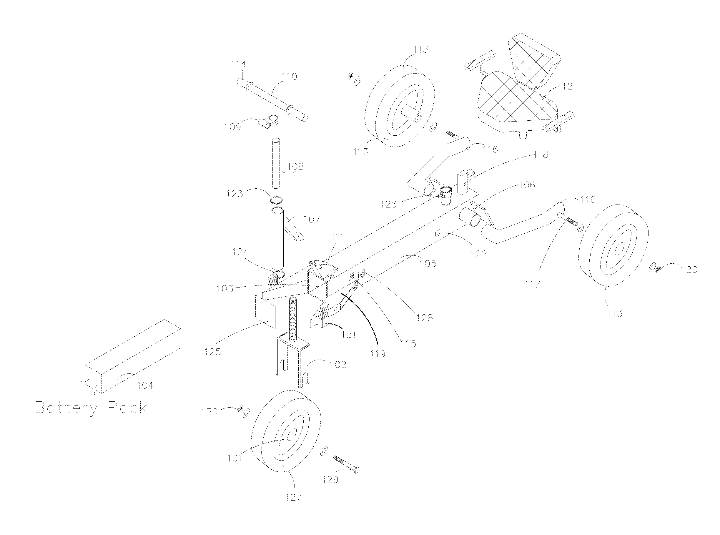 Device and Method for a Collapsible Electric Scooter