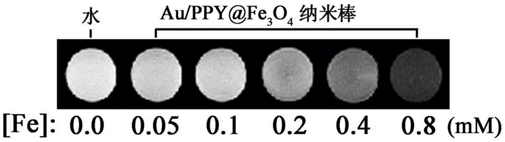 A preparation method of folic acid-coupled gold nanorod/polypyrrole/ferric oxide multifunctional composite nano-diagnosis and treatment agent