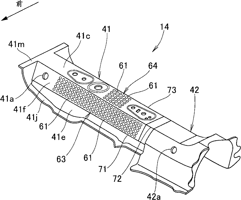 Floor structure for vehicle body