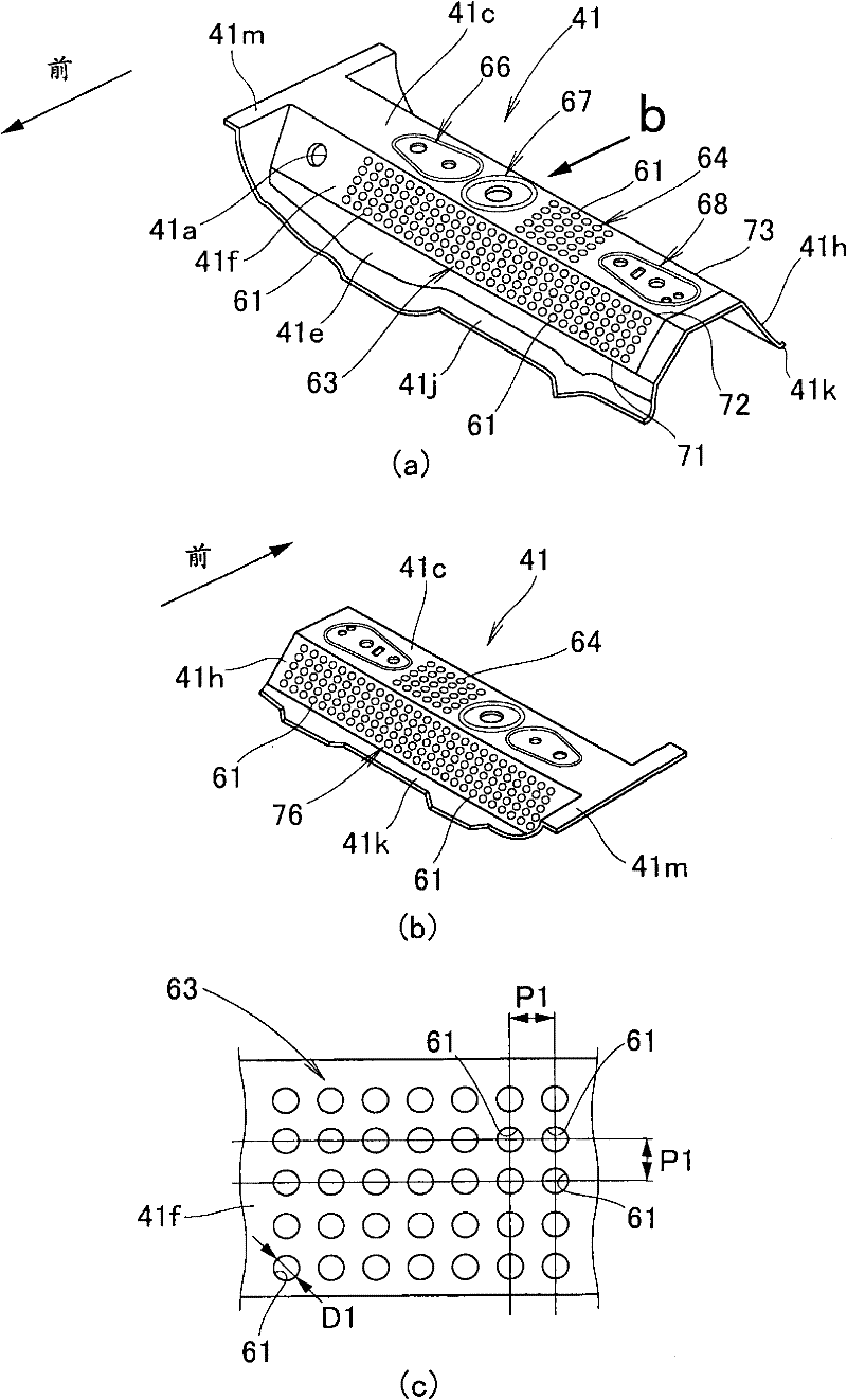 Floor structure for vehicle body