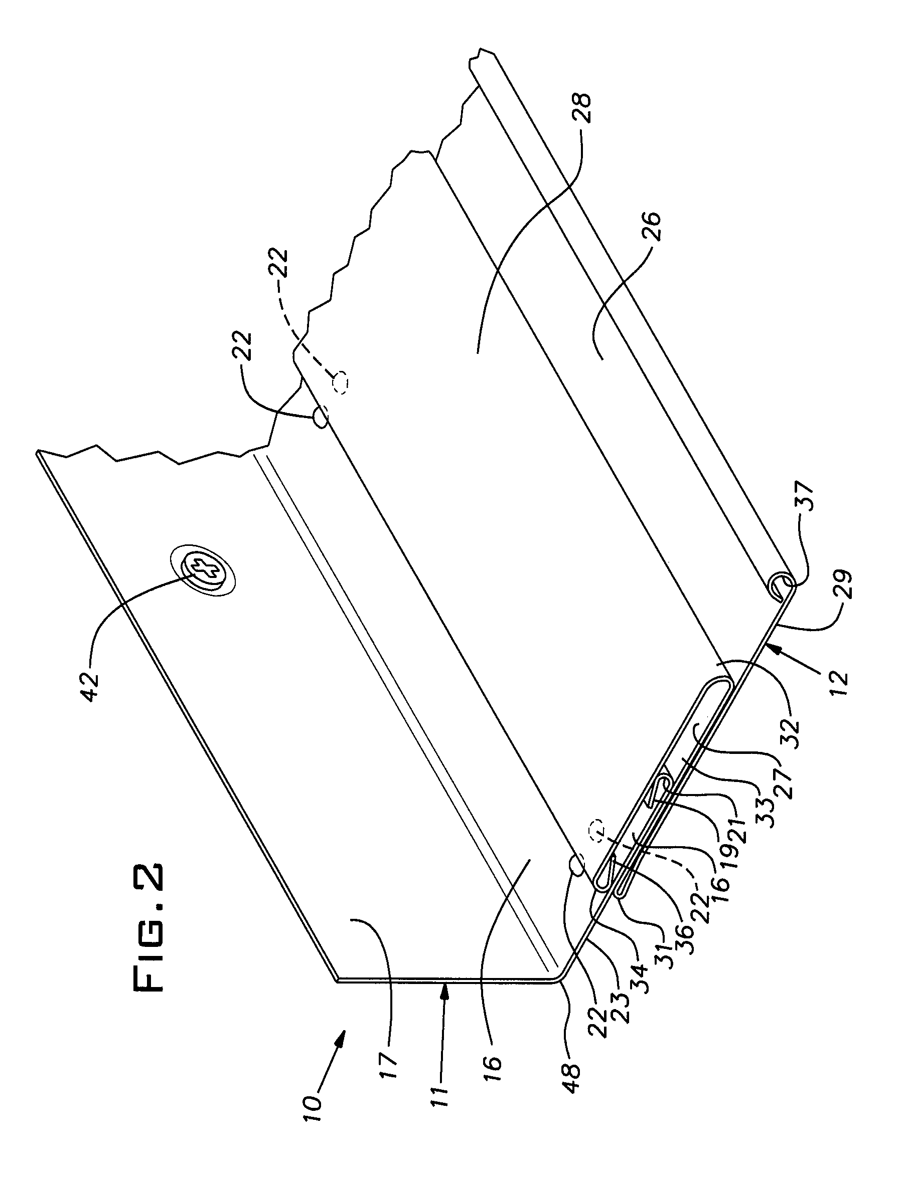 Conformable wide wall angle