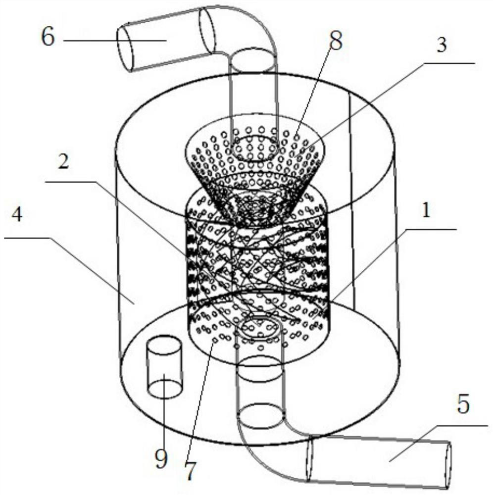 Novel oil-water separation device for oil field water treatment