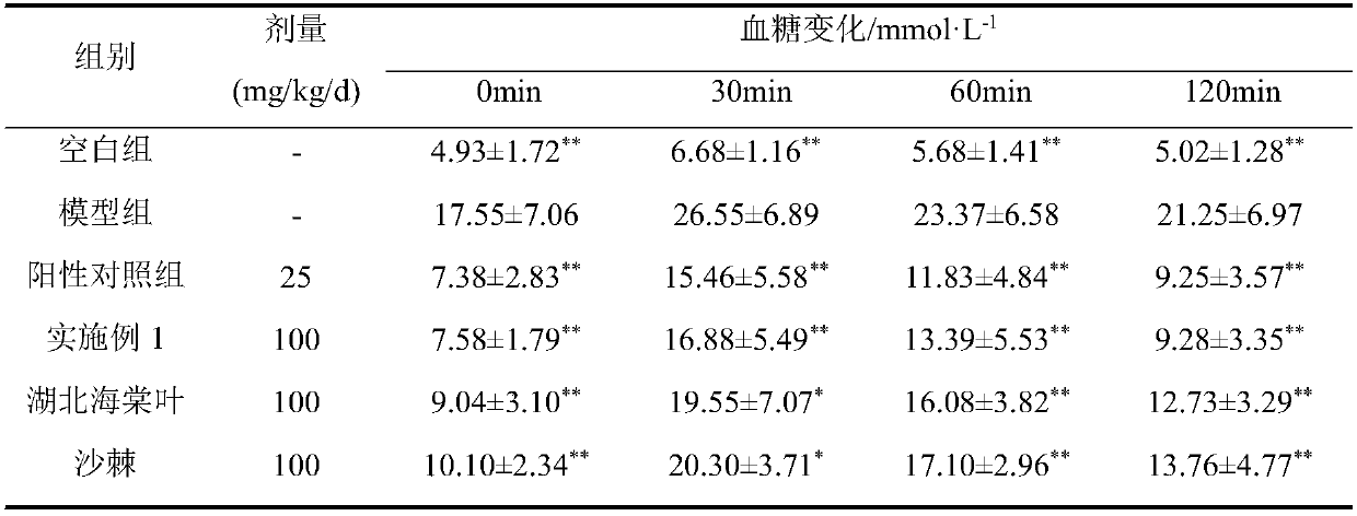 Malus hupehensis leaf and hippophae rhamnoides functional food and preparation method thereof