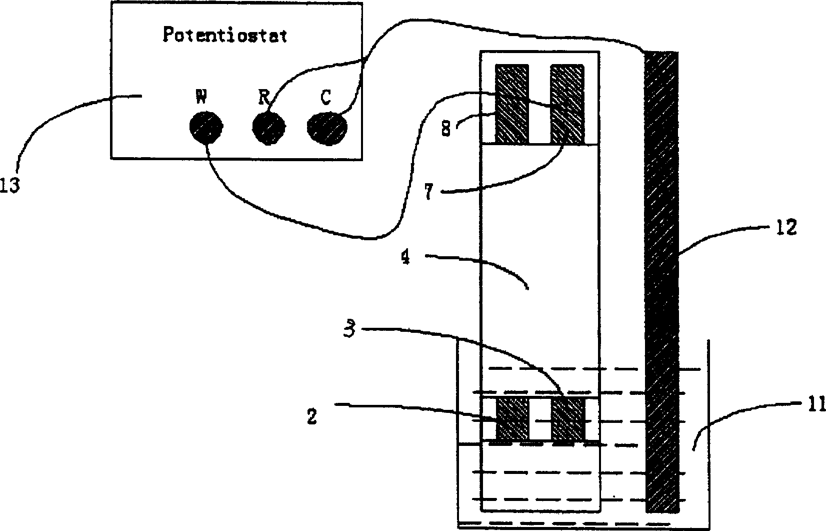 Test bar for testing whole blood lactic acid