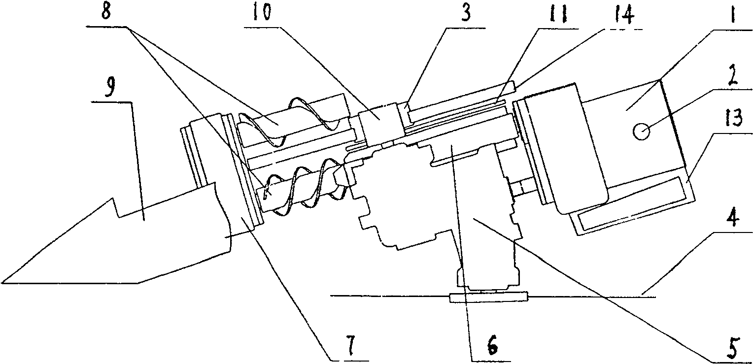 Chainless type maize harvesting and stalk returning device