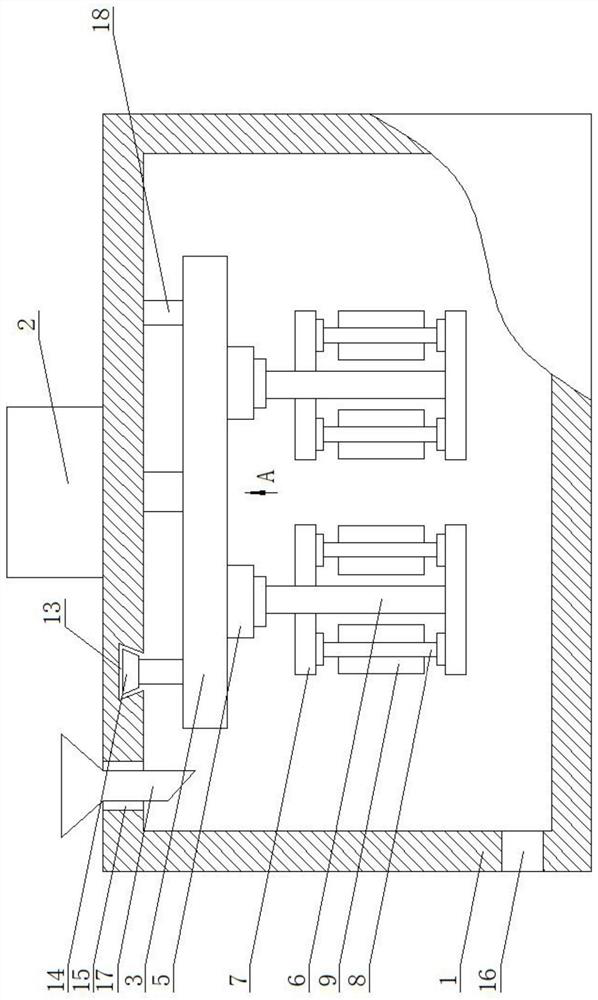 Grain refining stirring device for die steel casting