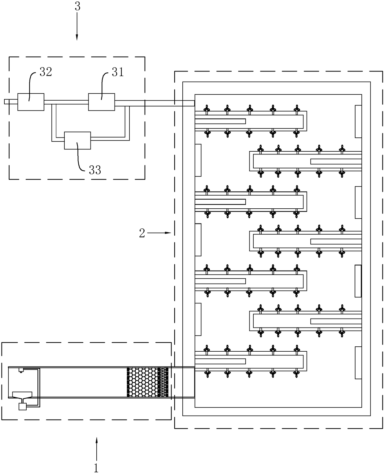 Light and oxygen catalytic waste gas treatment system