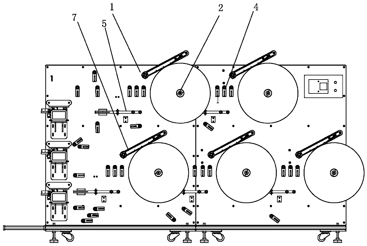 Constant tension conveying mechanism of material unit