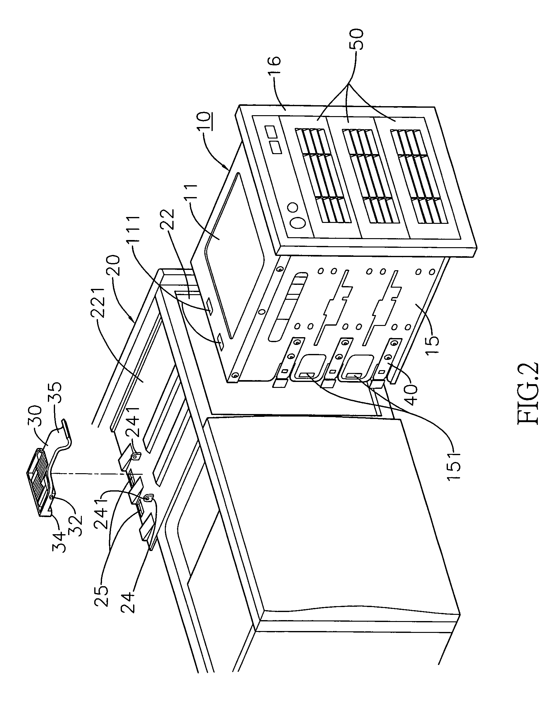 Block-shape container which can be assembled into and disassembled from a computer casing