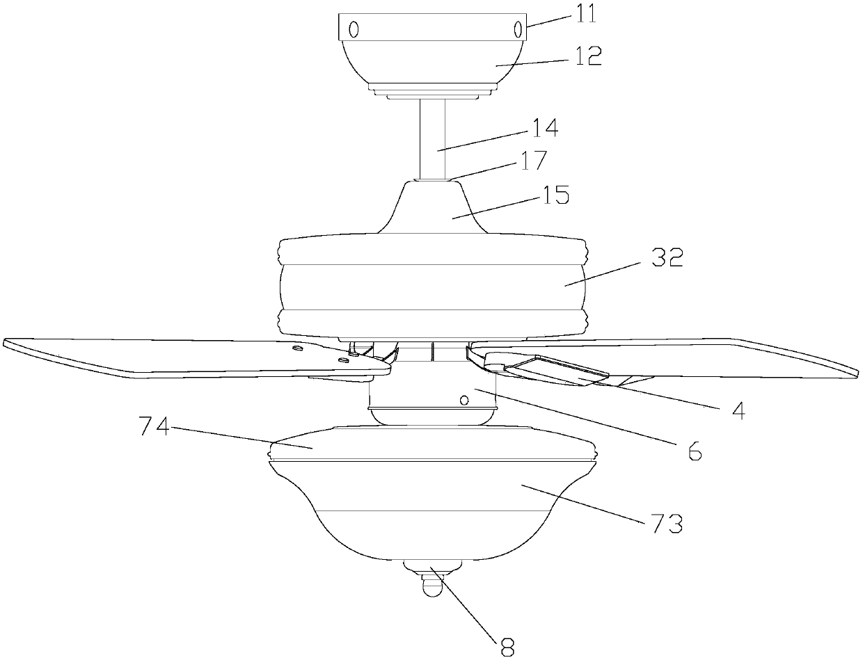 A multifunctional waterproof ceiling fan