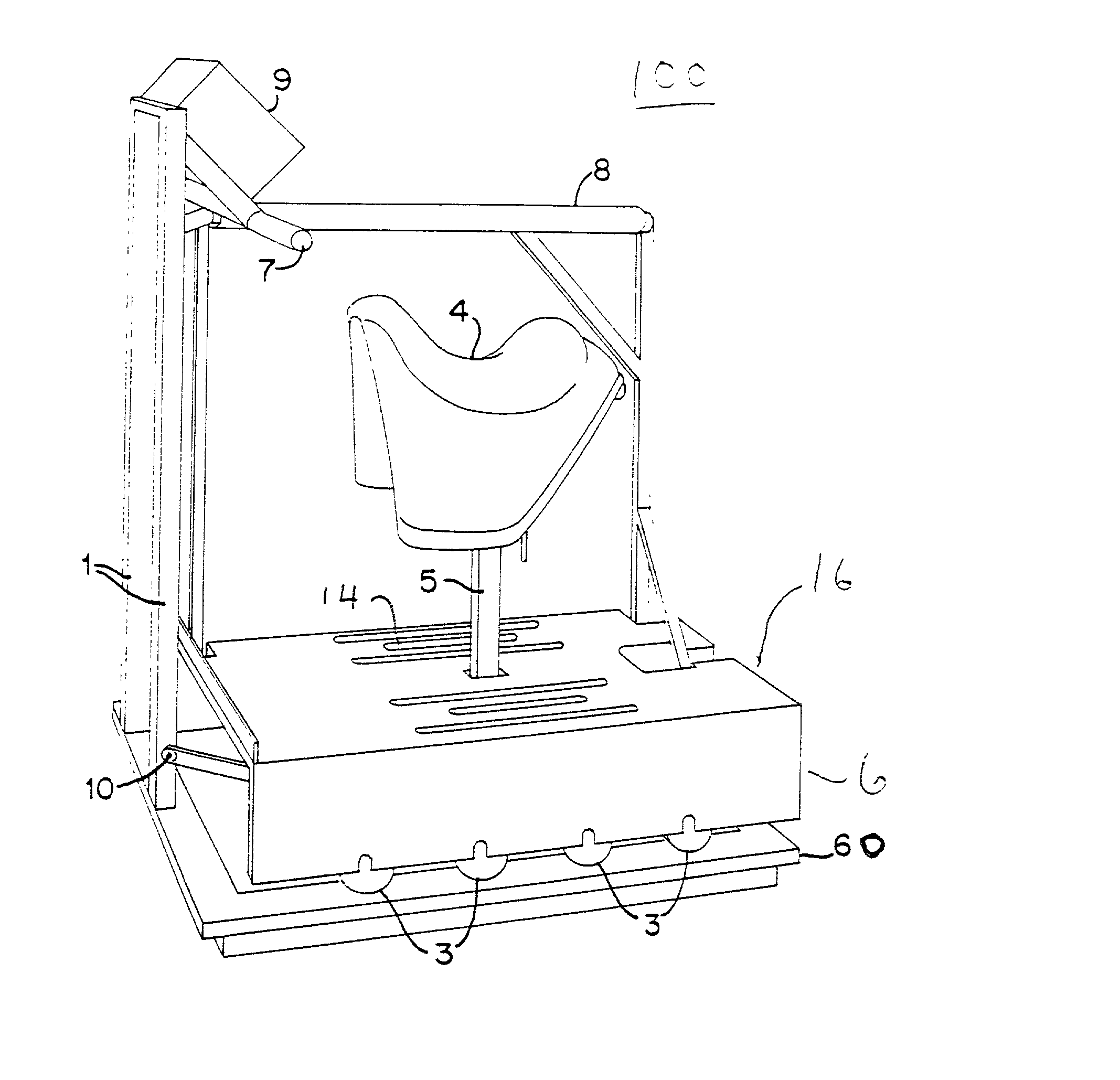 Method and device for continuous passive lumbar motion (CLMP) for back exercise