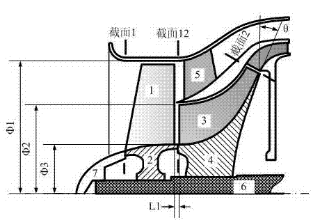 Single rotor minitype turbofan engine adopting axial flow oblique flow serial composite compressing system