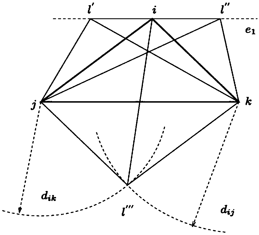 Three-anchor point and four-anchor point positioning method and device of sensor network considering error interference