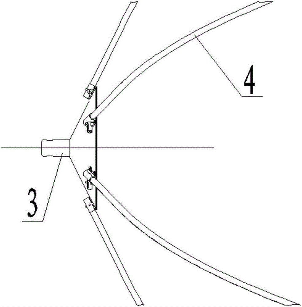 Umbrella opening type quick release nose cone for small/medium-sized unmanned airship