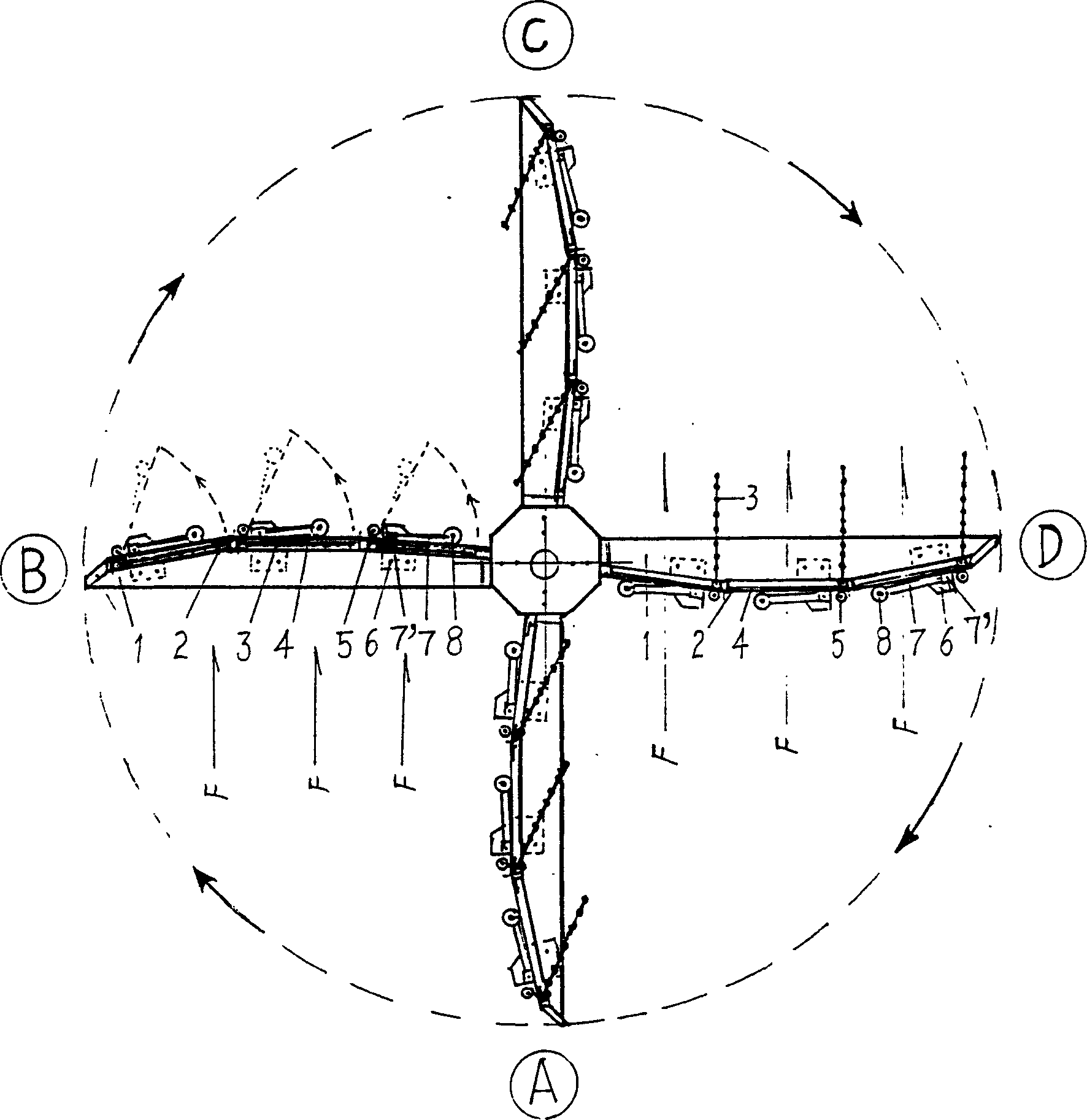 Vane structure of vertical axis wind-driven motor and speed stablizing apparatus thereof