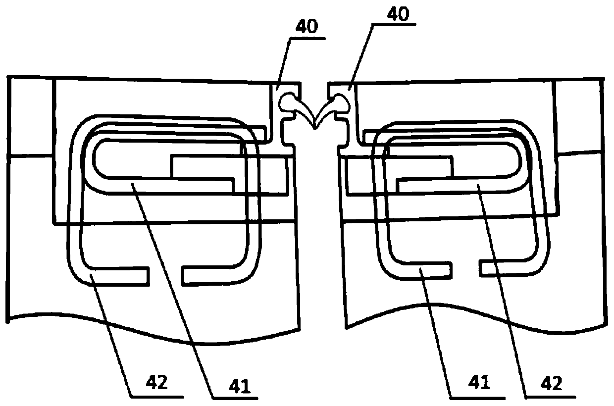 Self-stabilizing bridge expansion and contraction device and installation method thereof