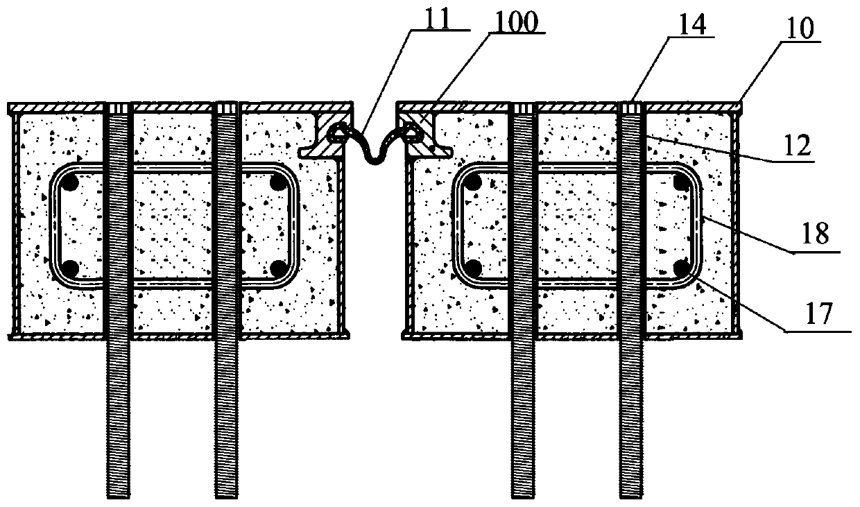 Self-stabilizing bridge expansion and contraction device and installation method thereof