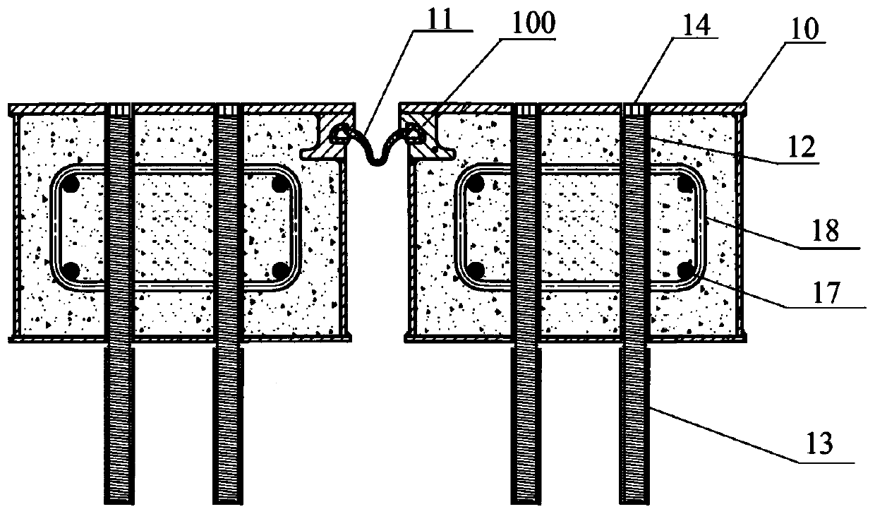 Self-stabilizing bridge expansion and contraction device and installation method thereof