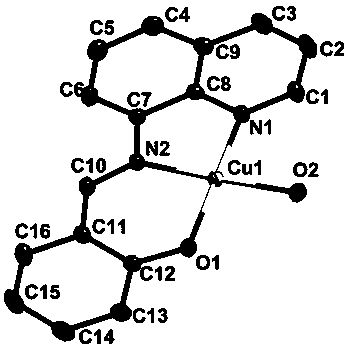 Aromatic planar Schiff-base copper complex and preparation method and application thereof