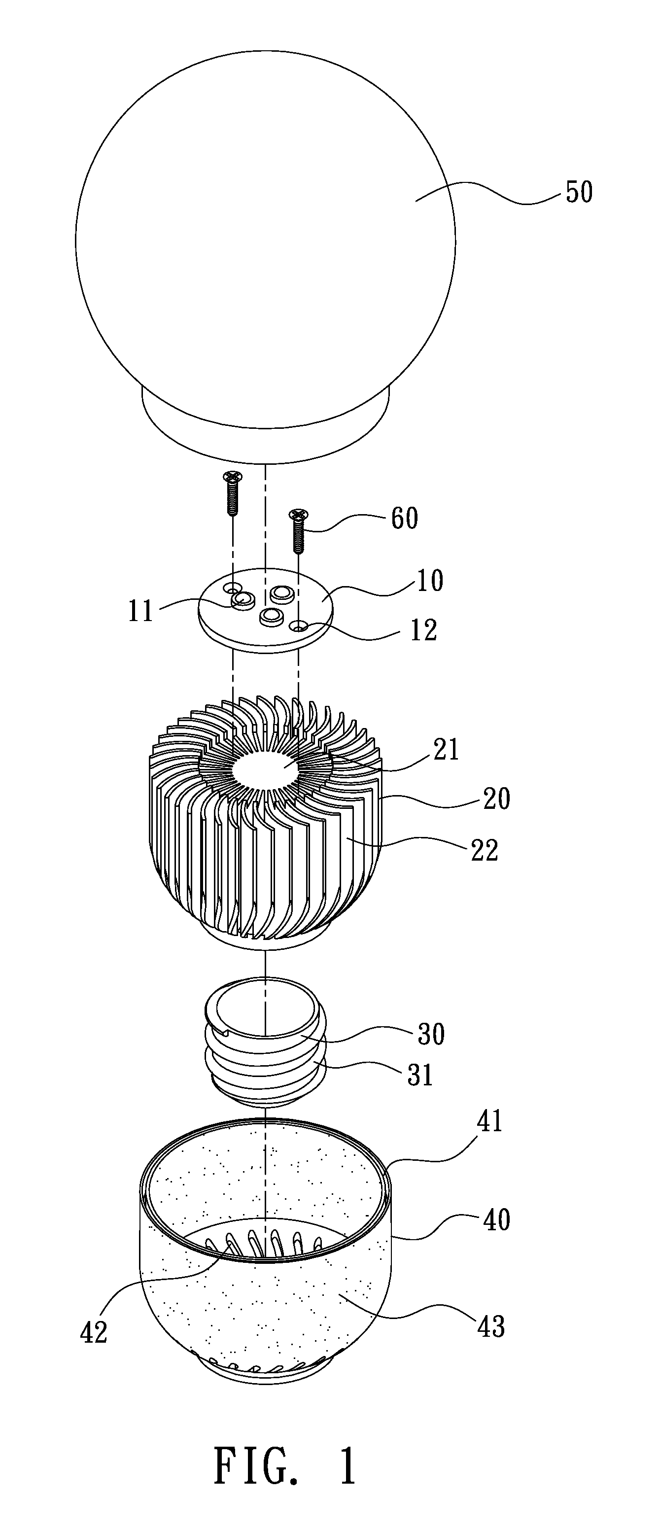 Diffusion structure for illumination light source