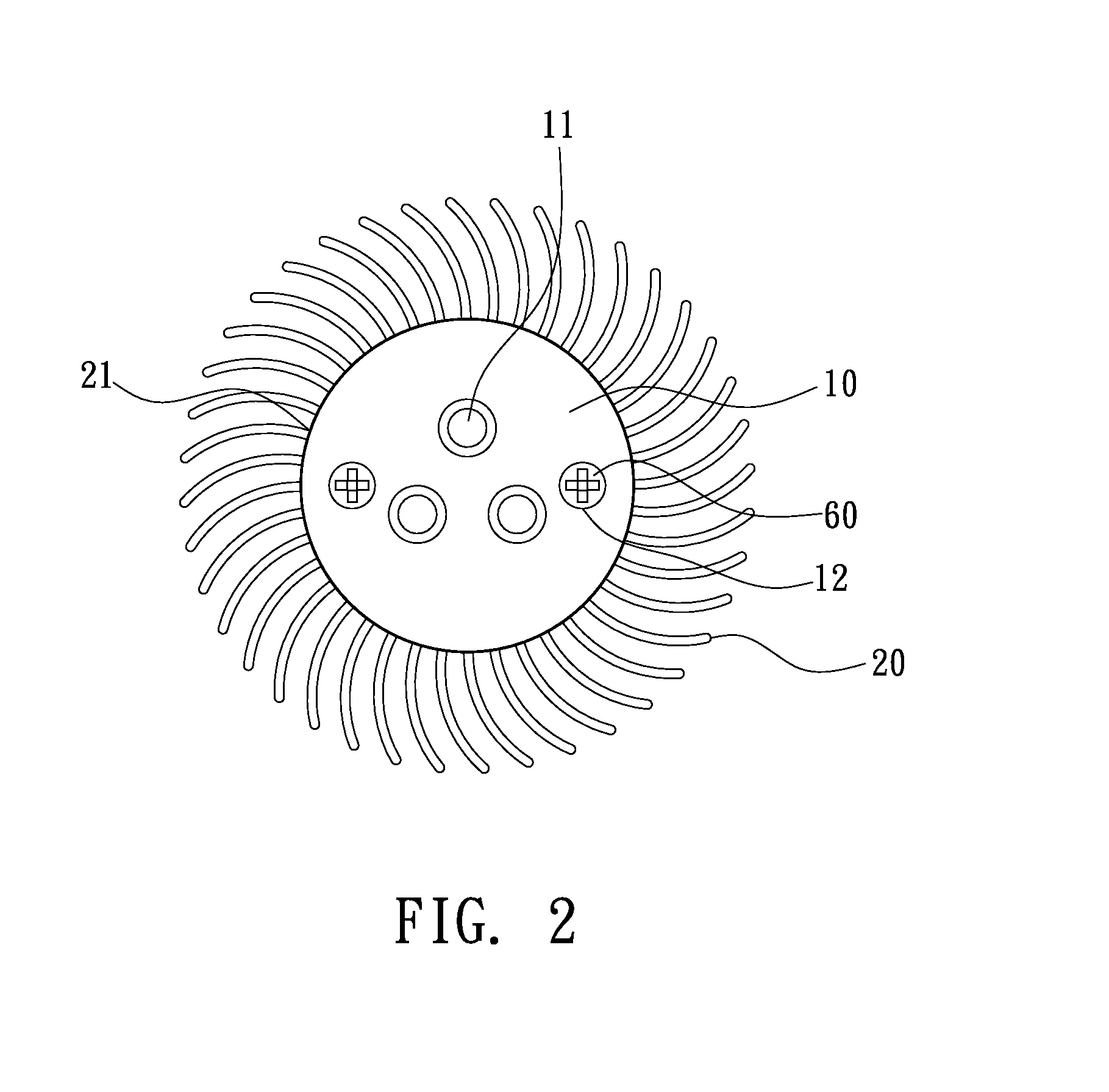 Diffusion structure for illumination light source