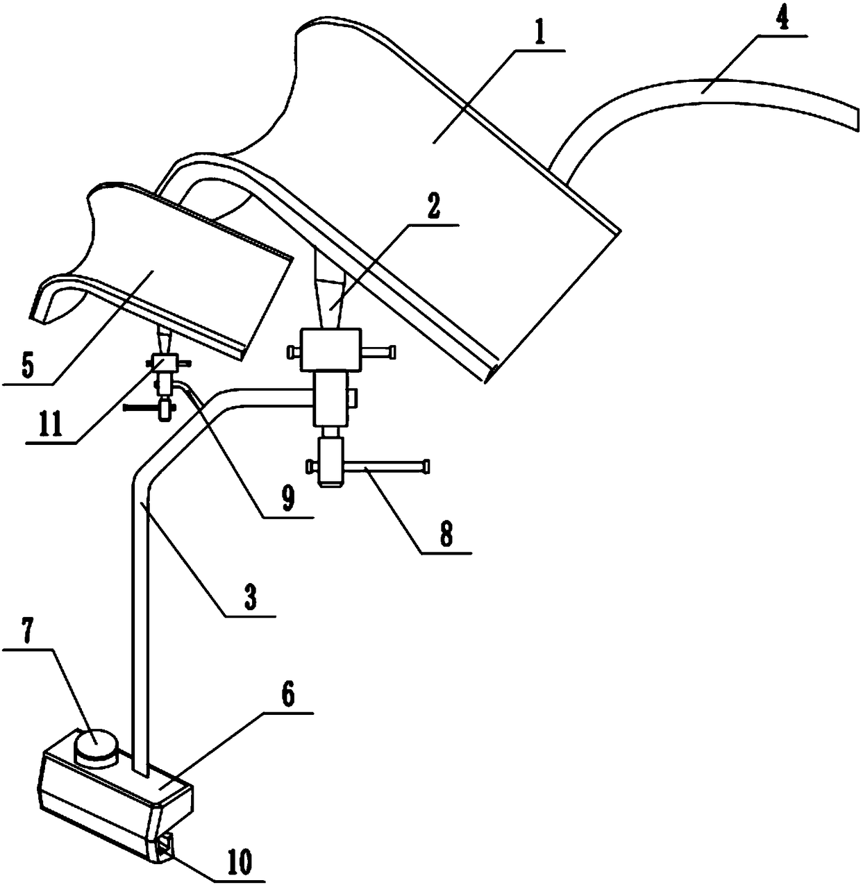 Posture fixing frame used in enteroscopy and colonoscopy