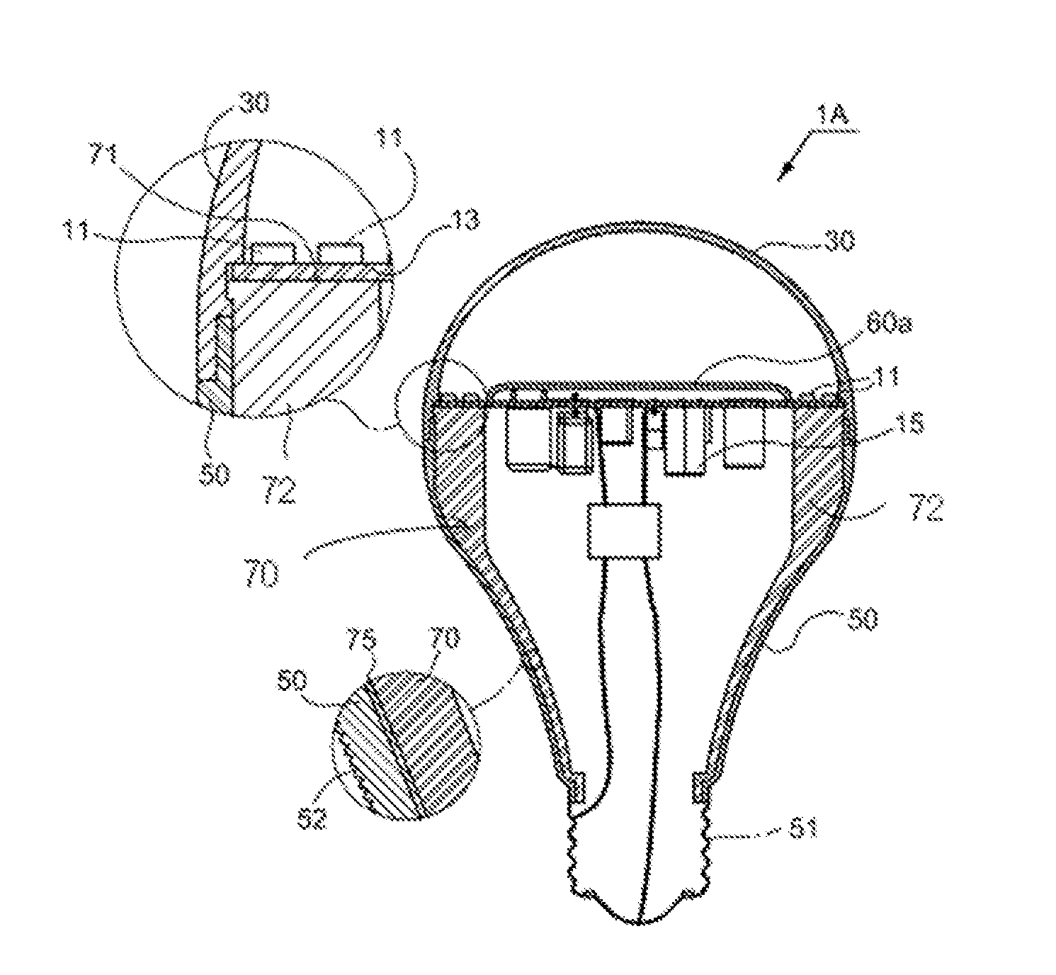 LED lamp with heat dissipation member