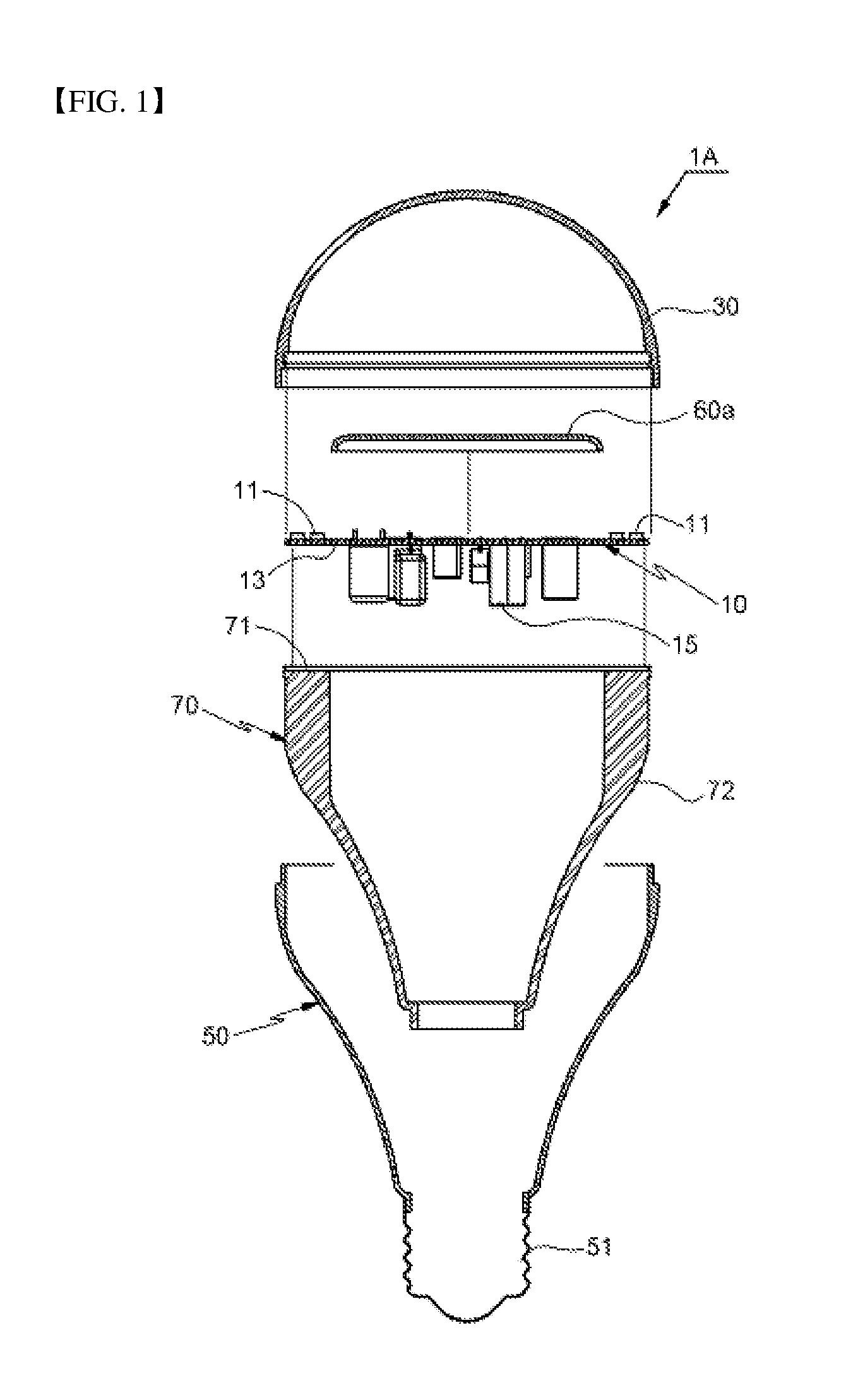 LED lamp with heat dissipation member