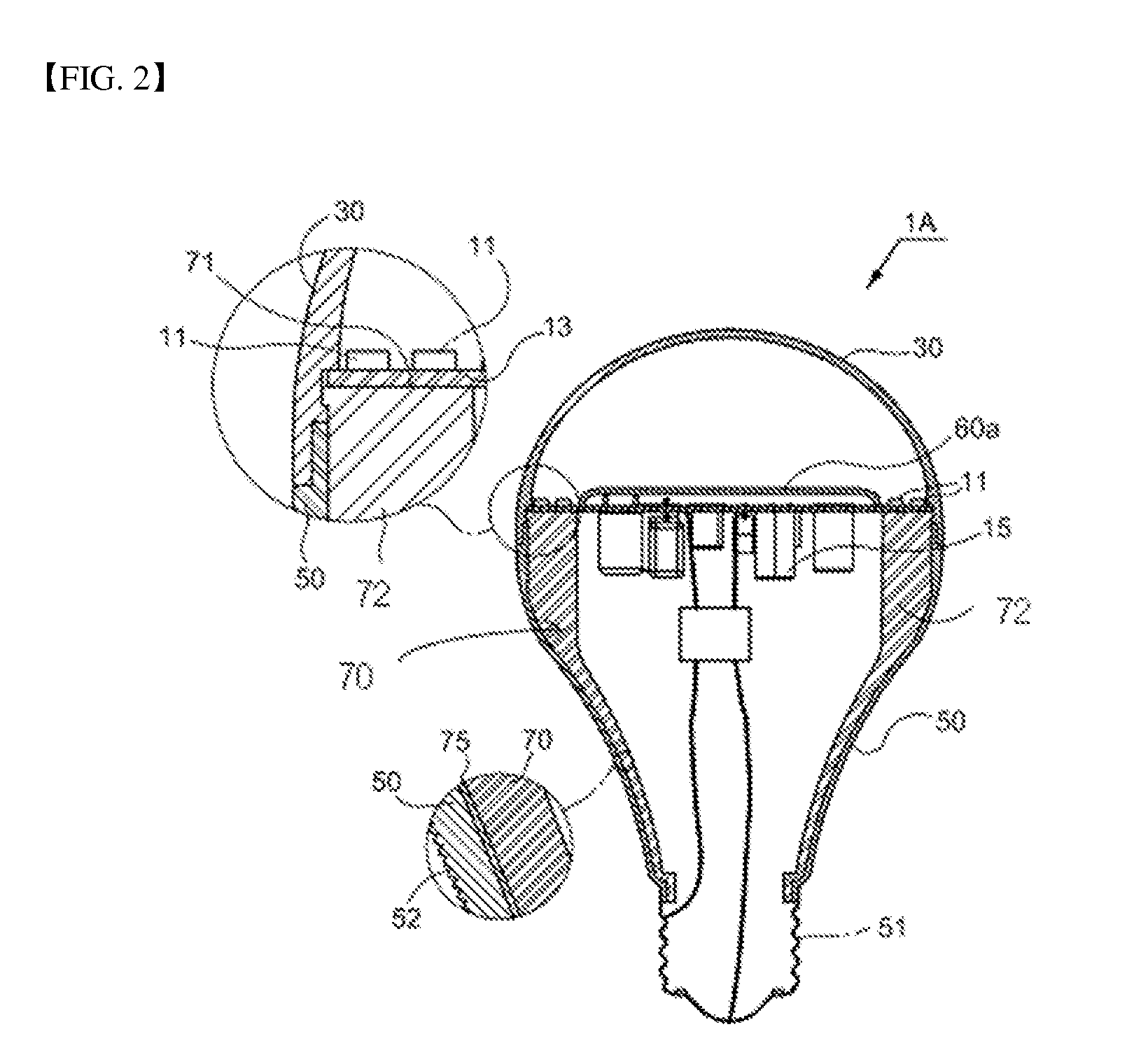 LED lamp with heat dissipation member