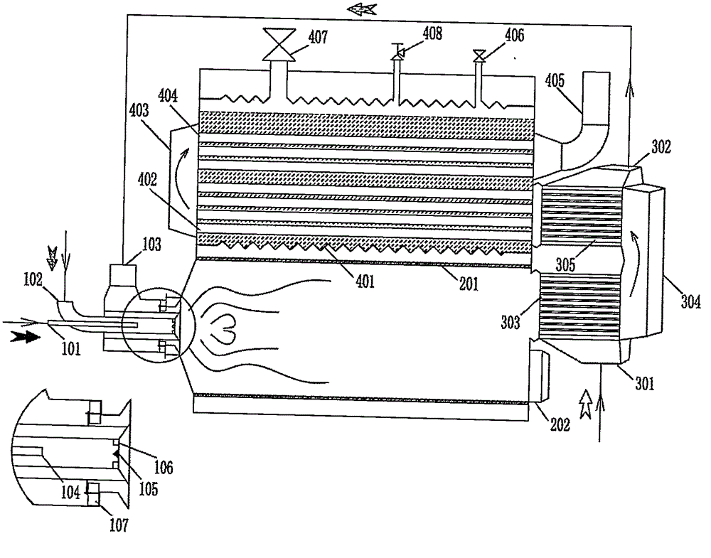 Rapid combustion type industrial powder combustion system