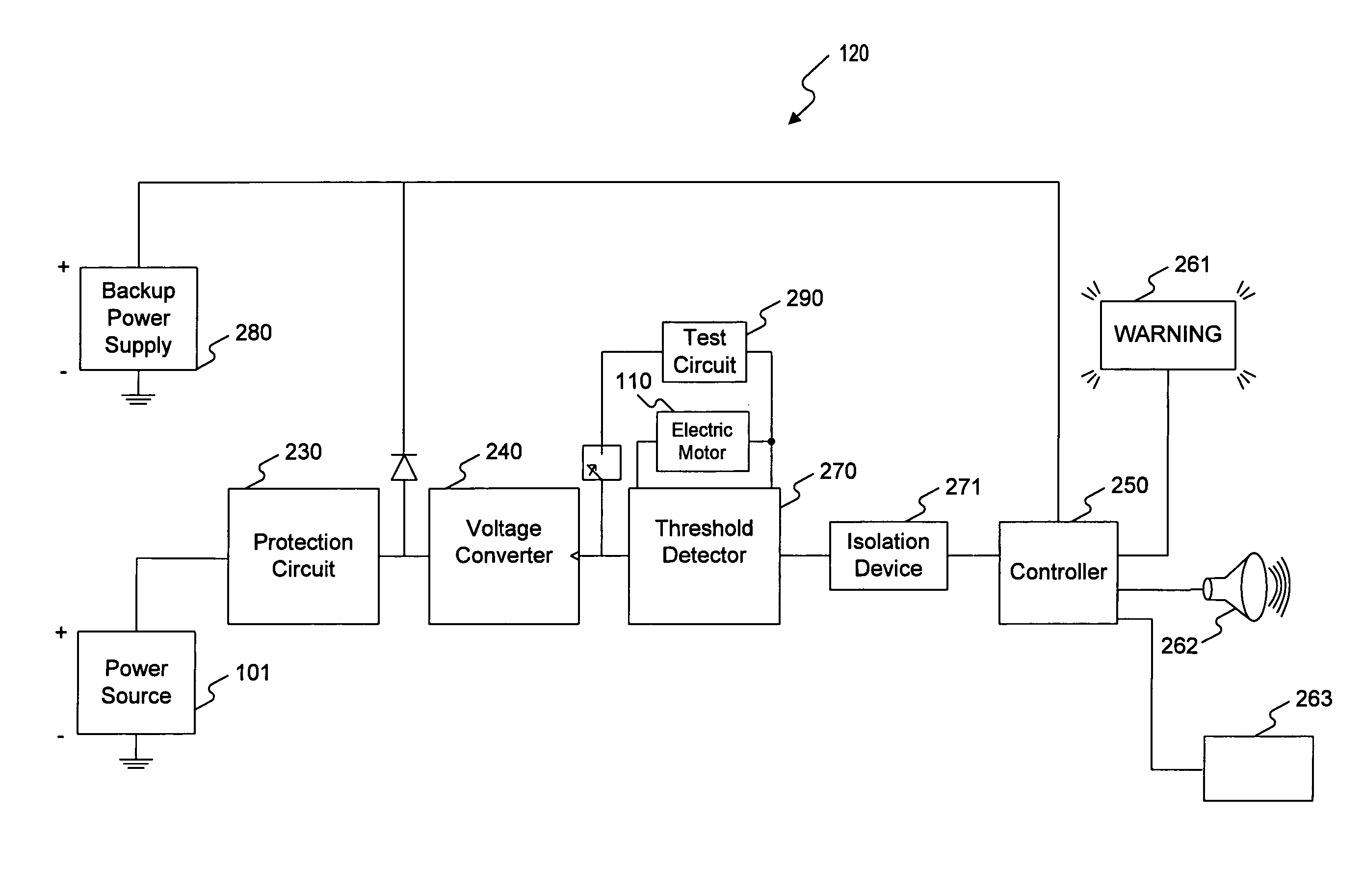 High voltage detection system