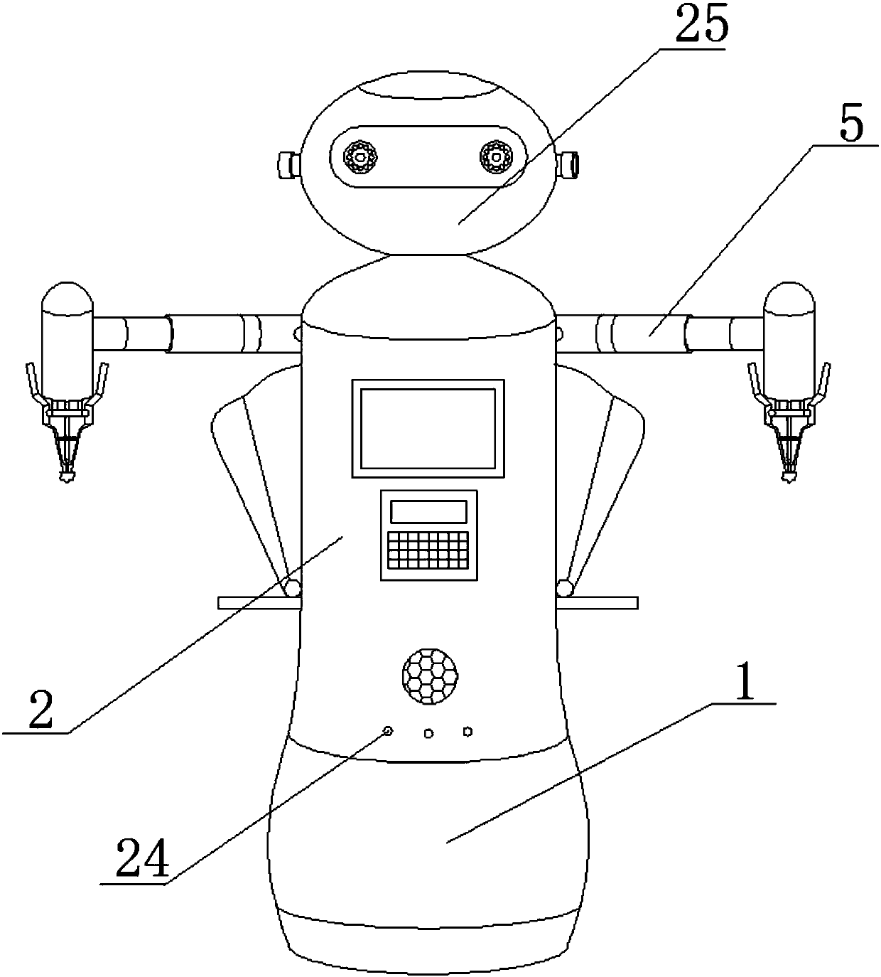 Medical robot treating skin through liquid nitrogen