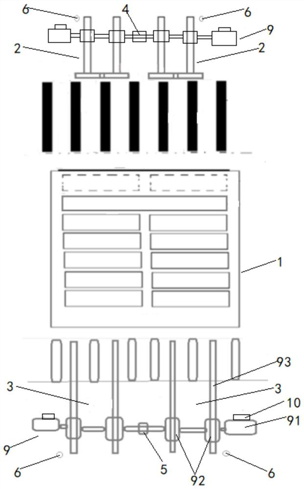 End-in end-out pusher-type reheating furnace steel feeding and discharging control system and control method