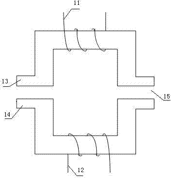 Separable transformer with magnetic core in nested structure