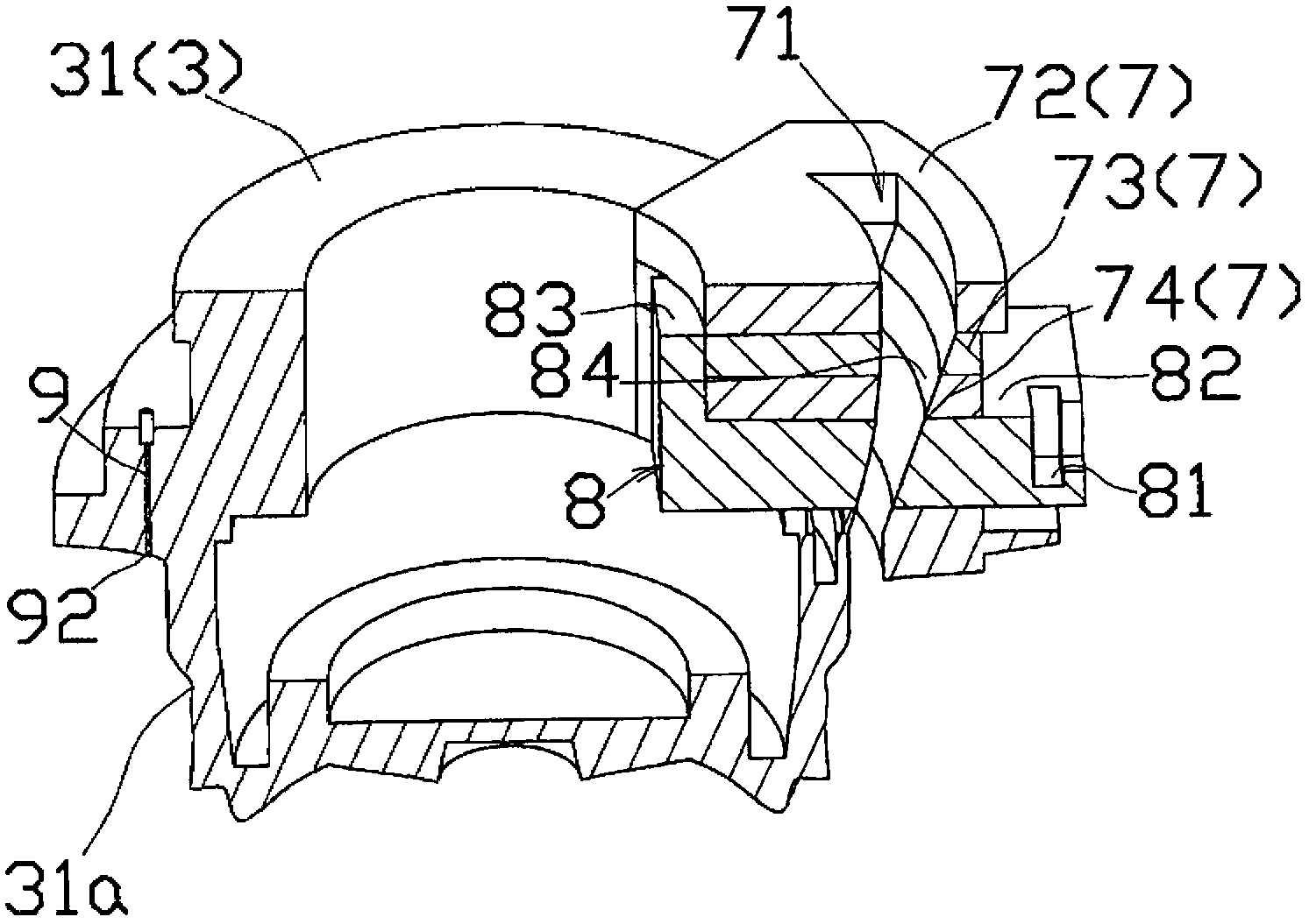 Tilt type gravity molding device