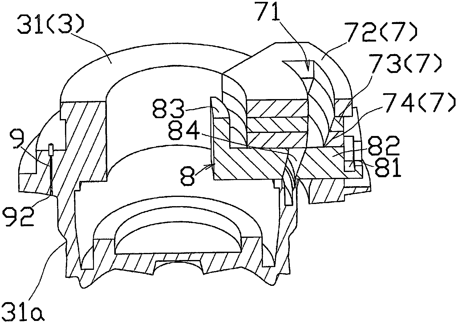 Tilt type gravity molding device