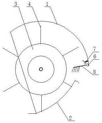 Grain collecting contour wheel structure