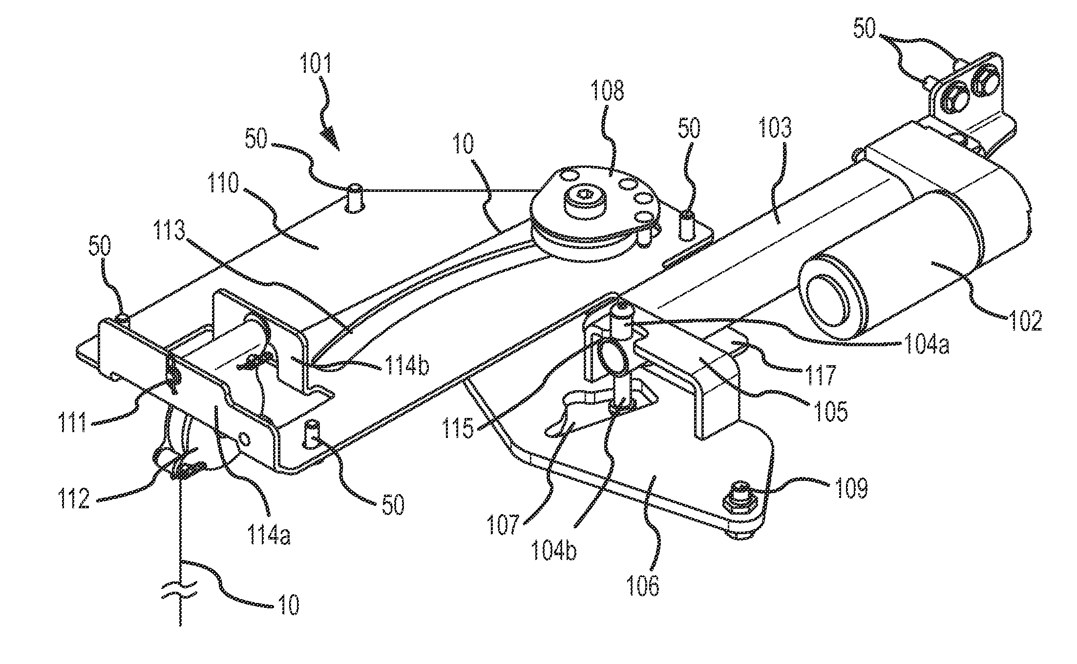 Cable-actuated lift system