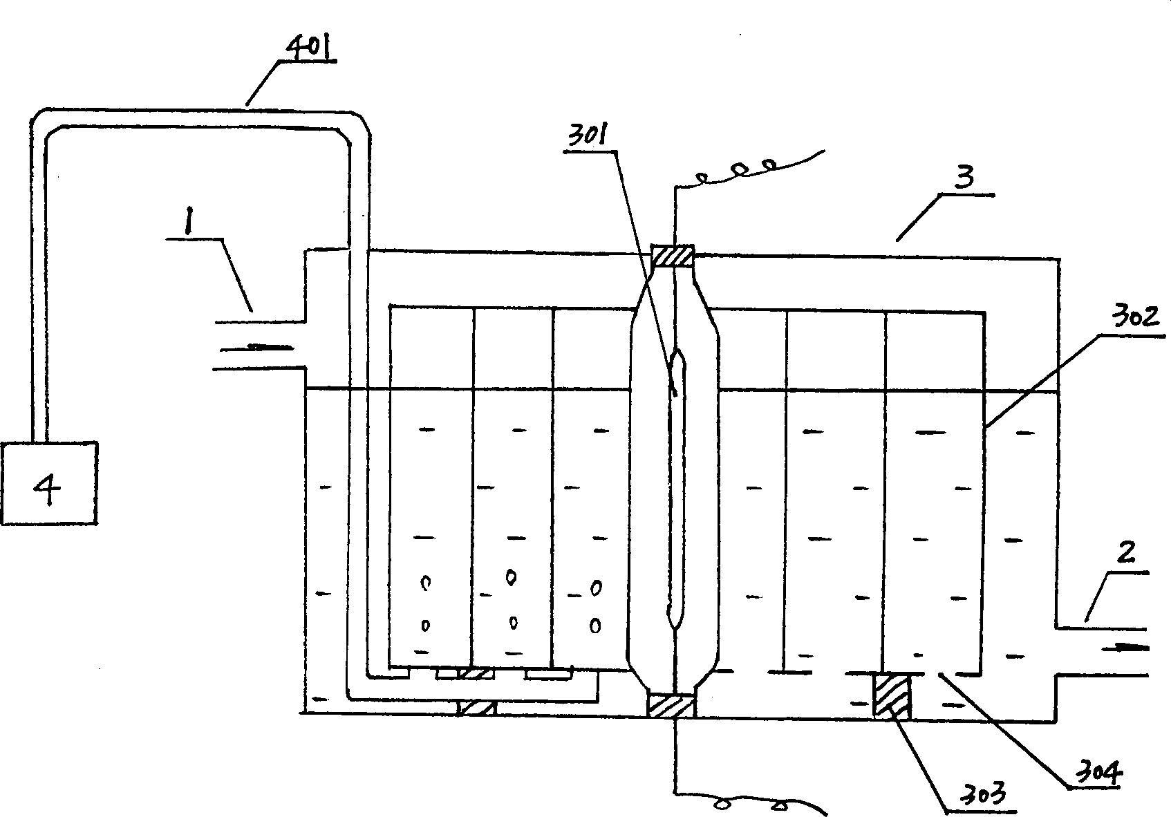 Green light energy water-cleaning method and its equipment