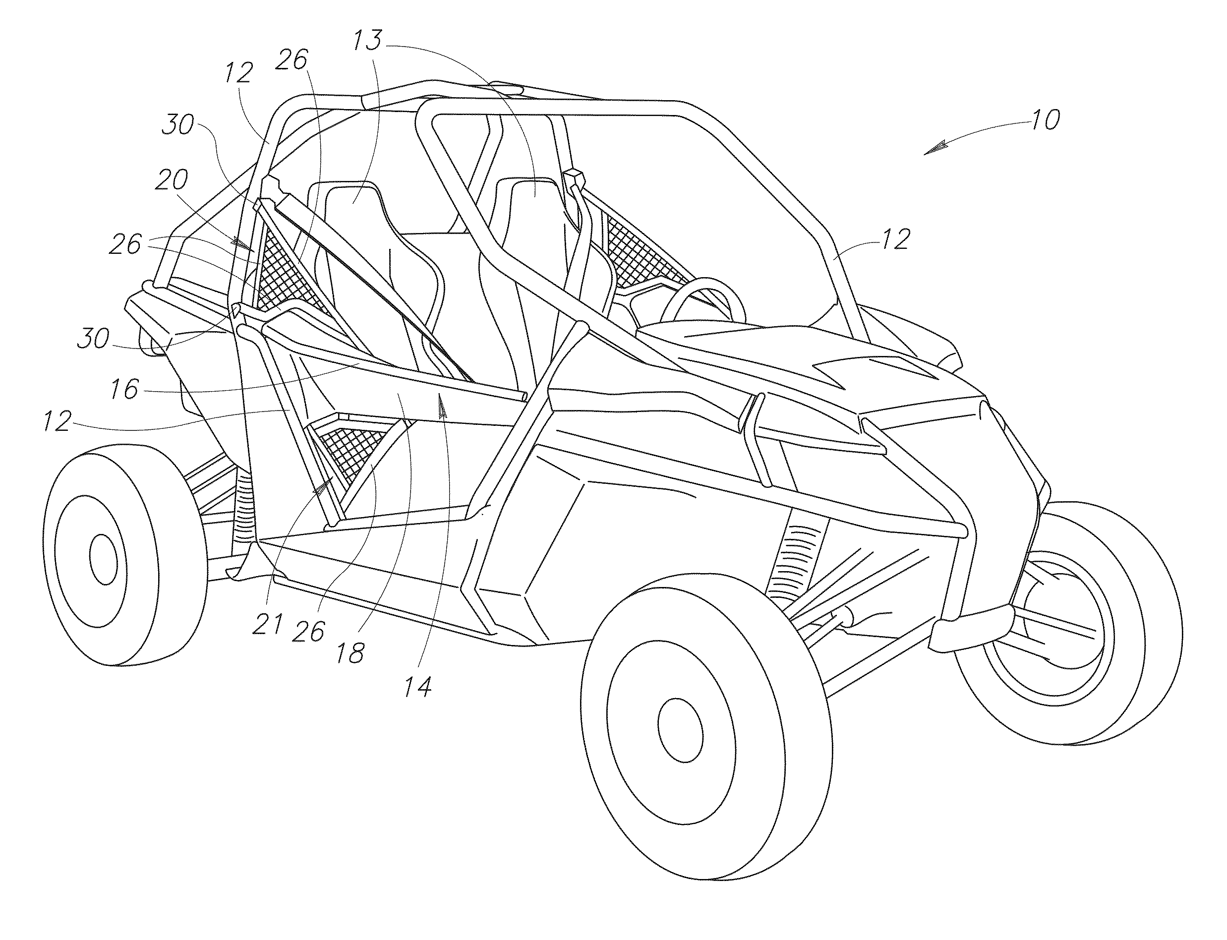 Door for recreational off-highway vehicle