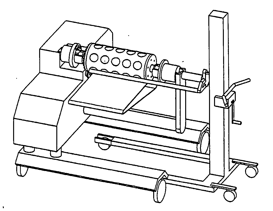 Movable unit for transport of a mould drum and methods thereof