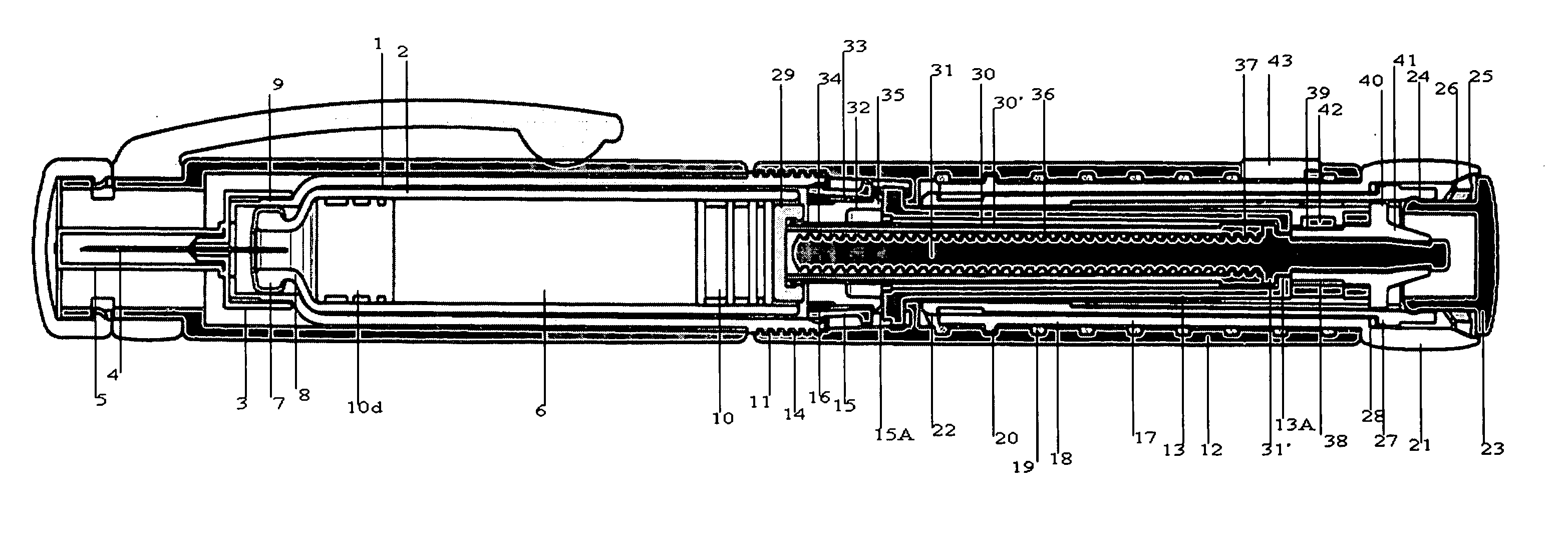 Pen shaped medication injection devices