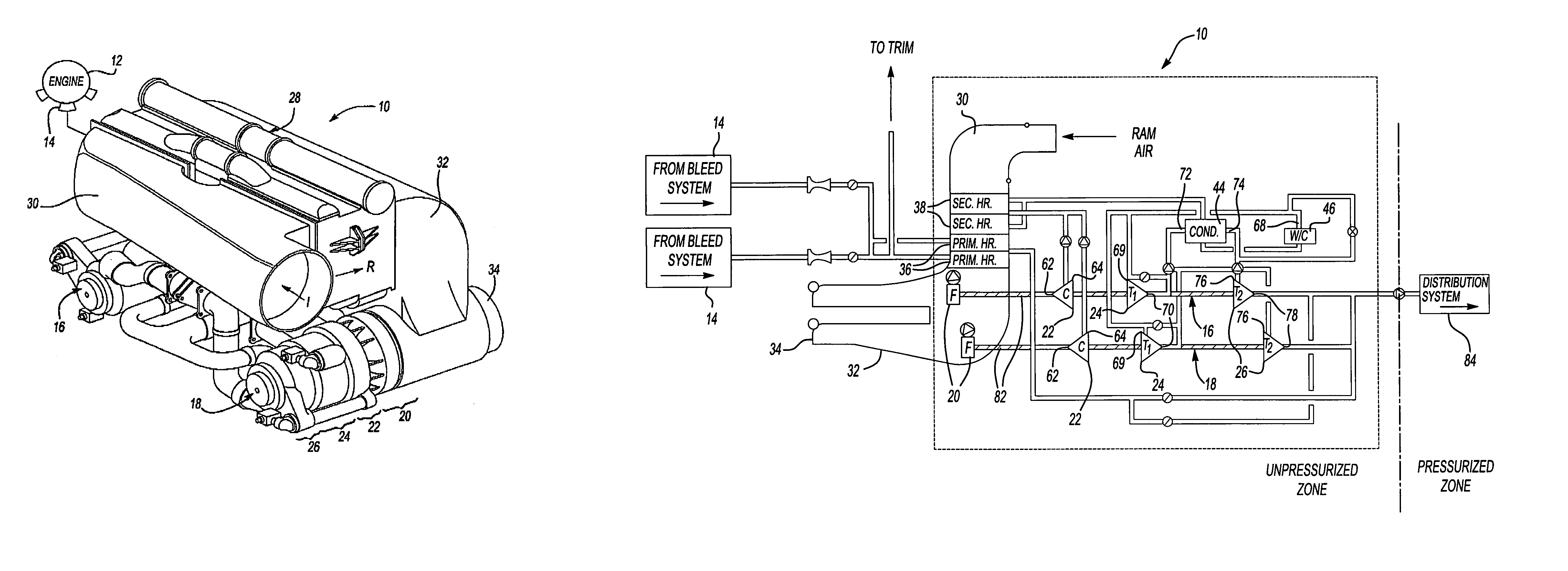 Pack and a half condensing cycle pack with combined heat exchangers