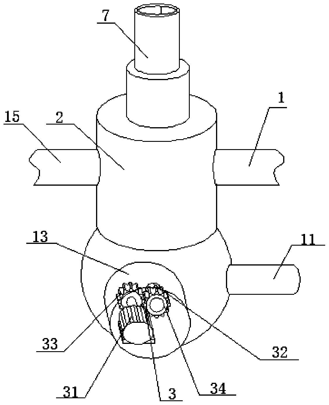 A pressure dividing device for pneumatic vehicles