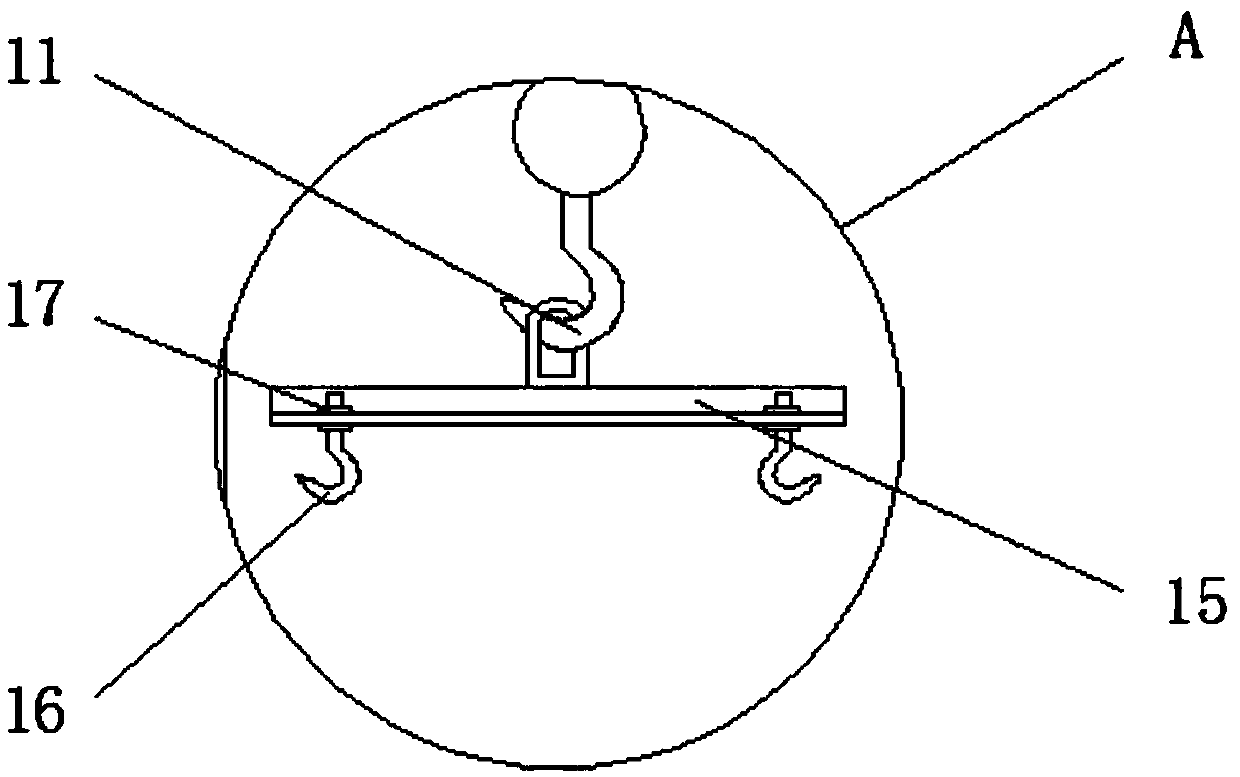 Swinging arm type underslung crane