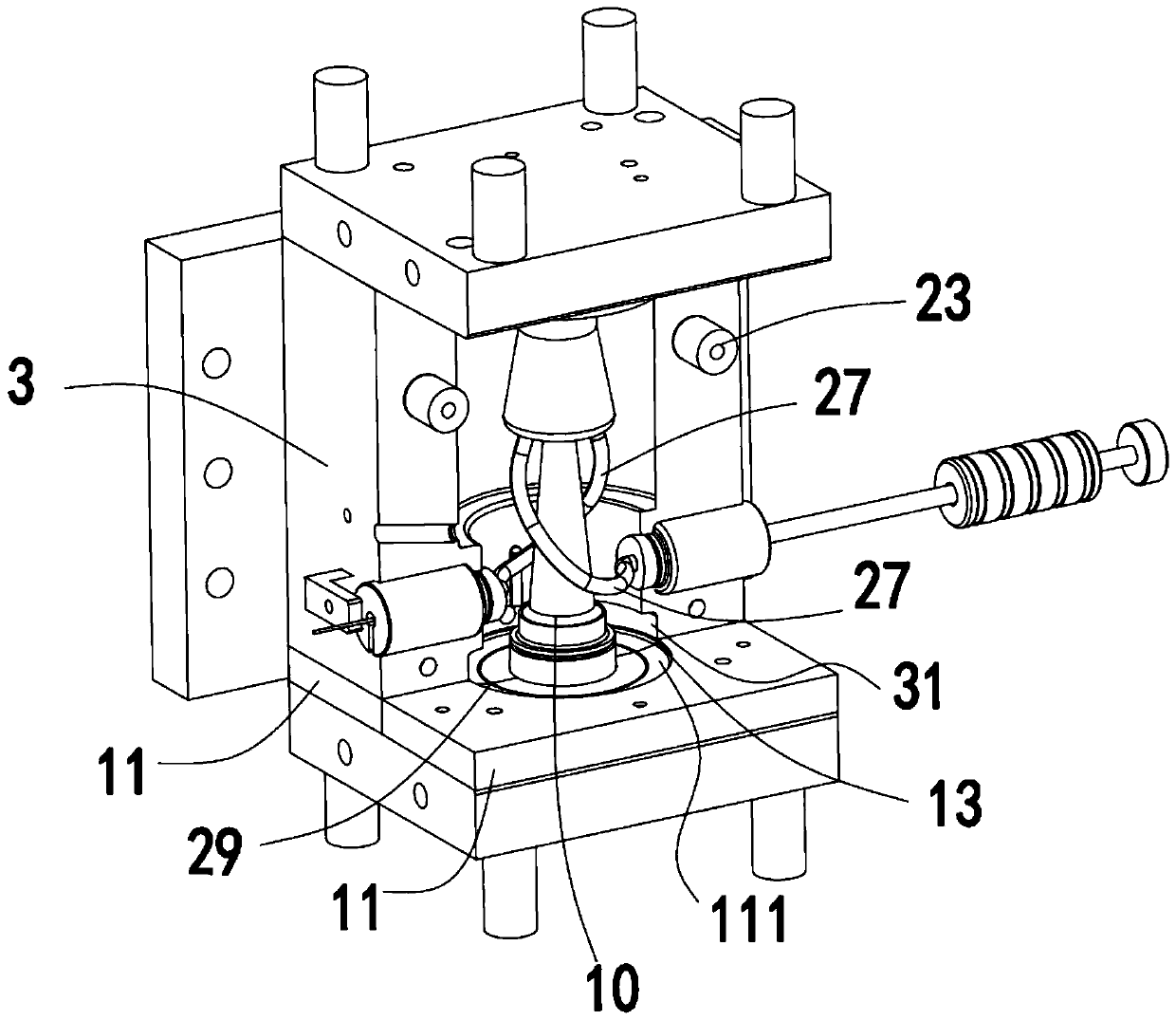 High-voltage probe precision injection molding mold applied to X-ray equipment