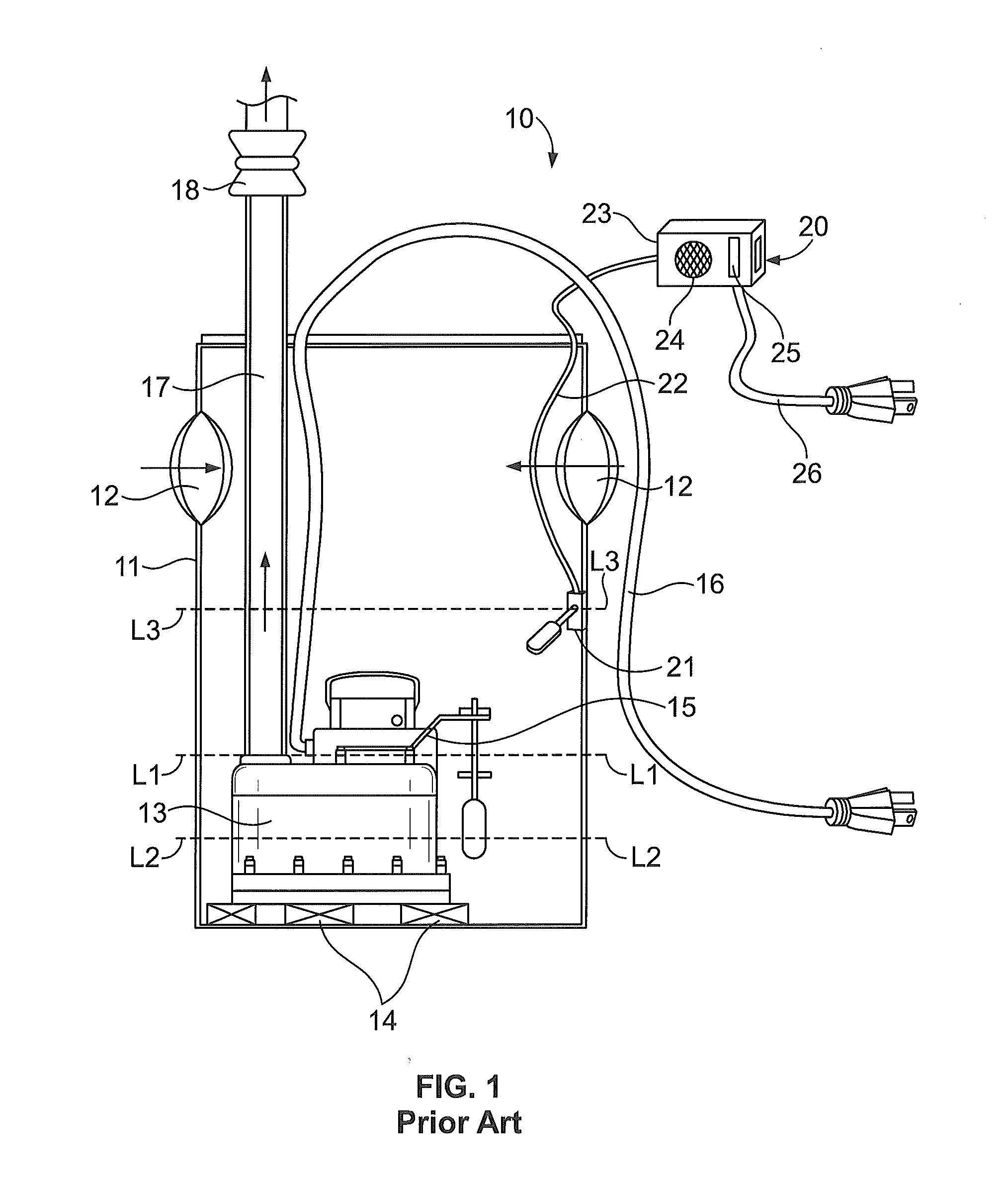 Battery-powered backup power system for a sump pump installation