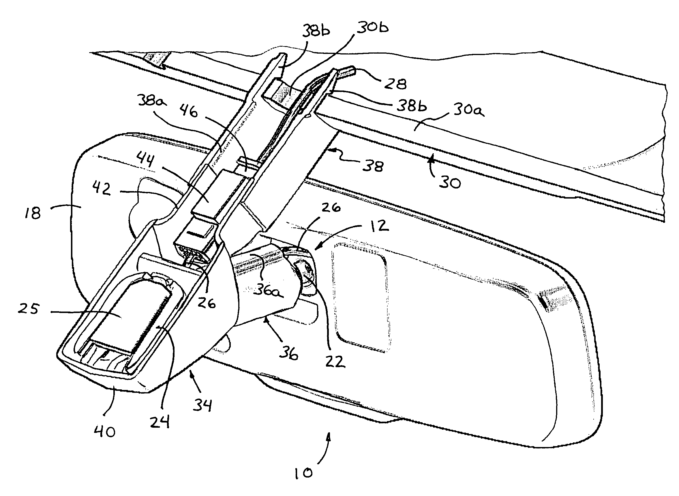 Wire cover assembly for vehicle interior mirror