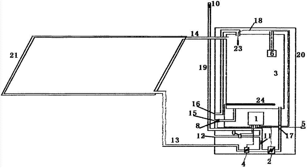 Flat split-type solar water heater